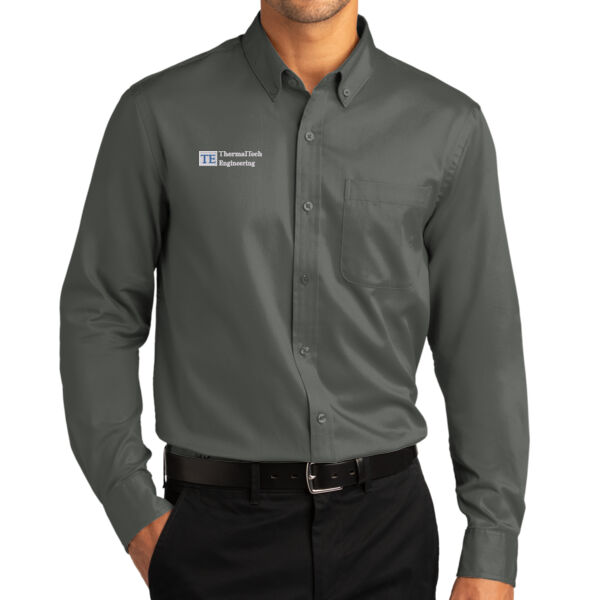 Port Authority® Long Sleeve SuperPro React™ Twill Shirt Thumbnail