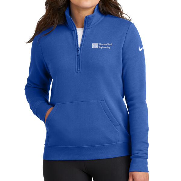 Nike Women's Club Fleece Sleeve Swoosh 1/2-Zip Thumbnail